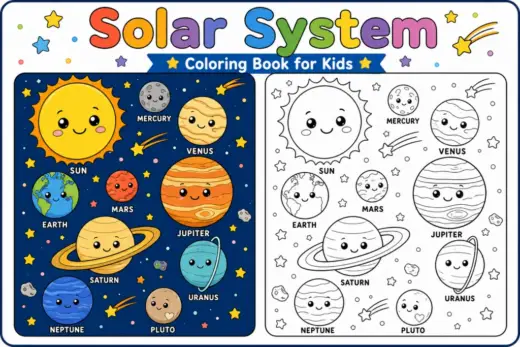 Solar System Coloring