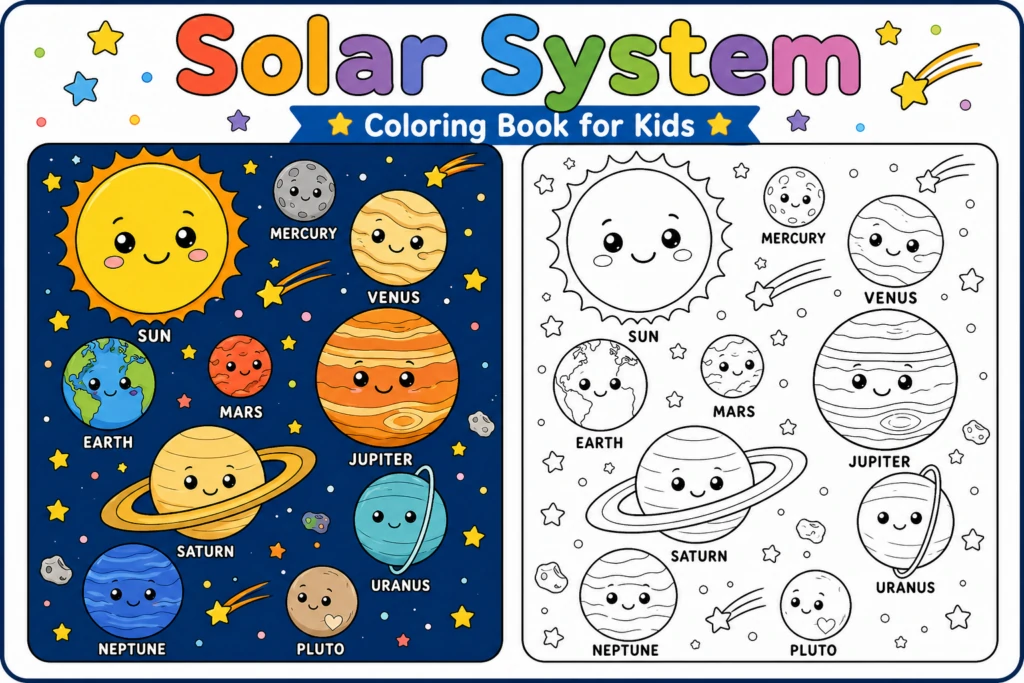Solar System Coloring