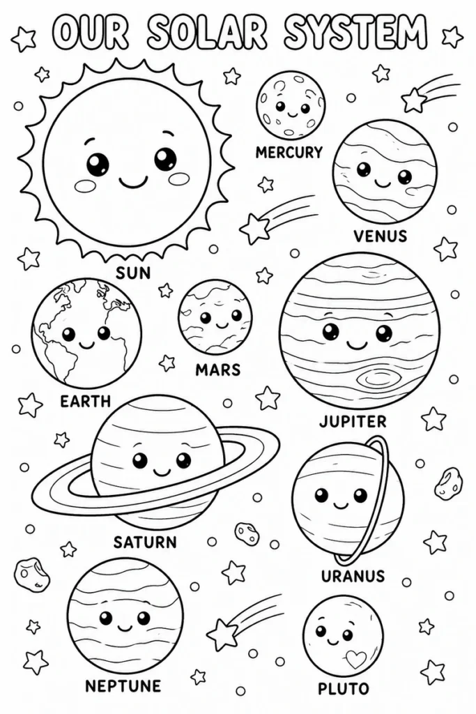 Solar System Coloring 