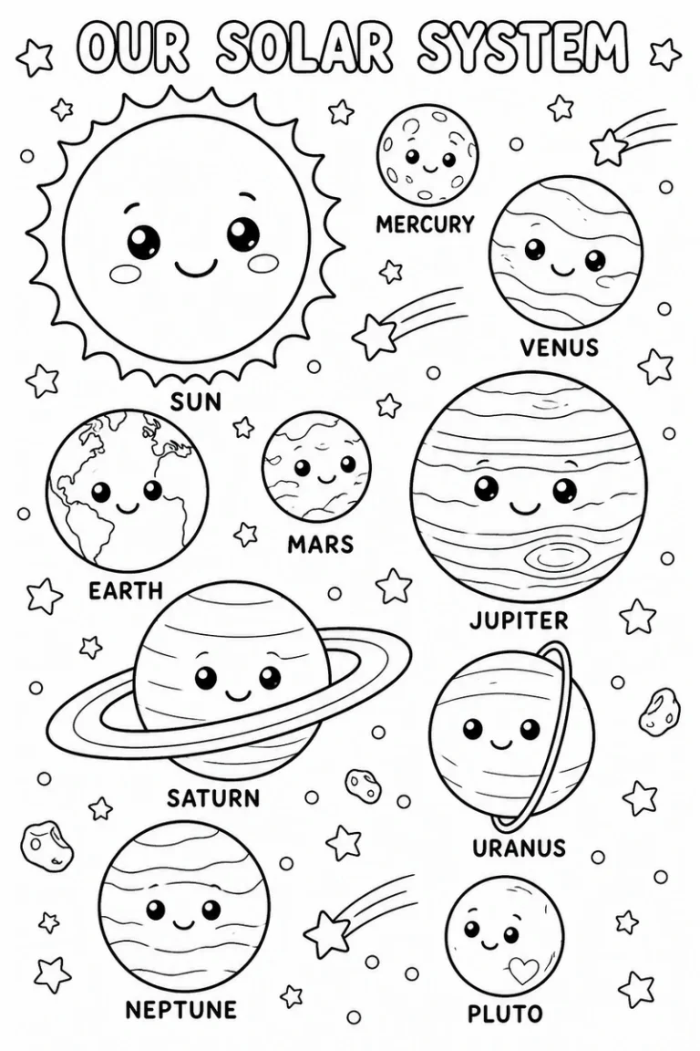 Solar System Coloring 