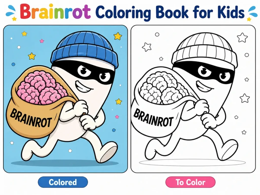 Brainrot coloring book