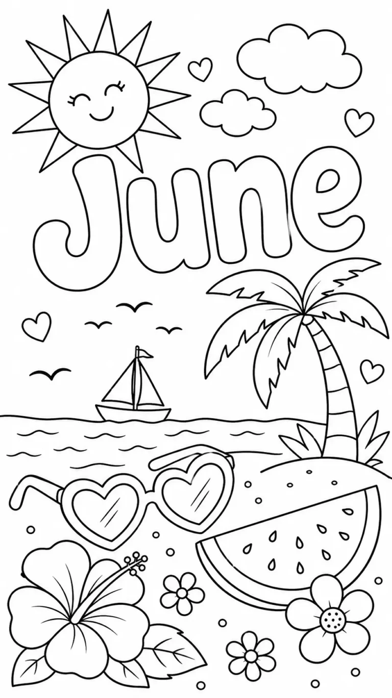 June Coloring Pages for Kids