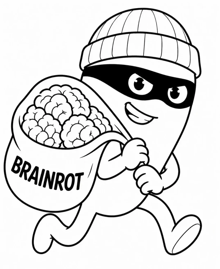 Steal a Brainrot Coloring Page