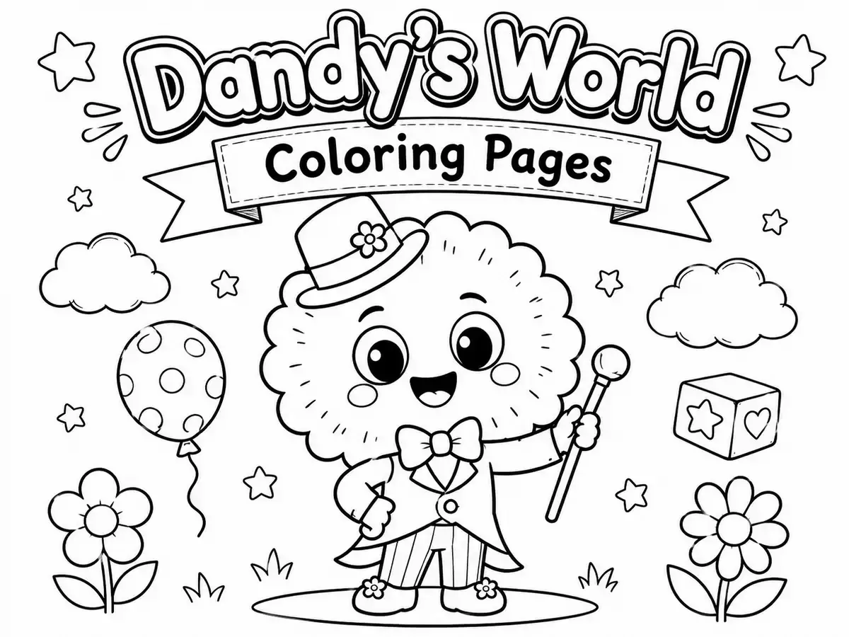 Dandy’s World fun coloring page