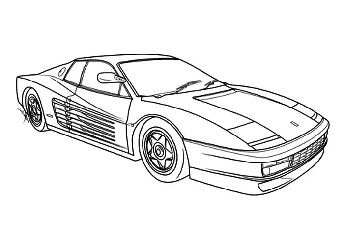 Ferrari F1 coloring page