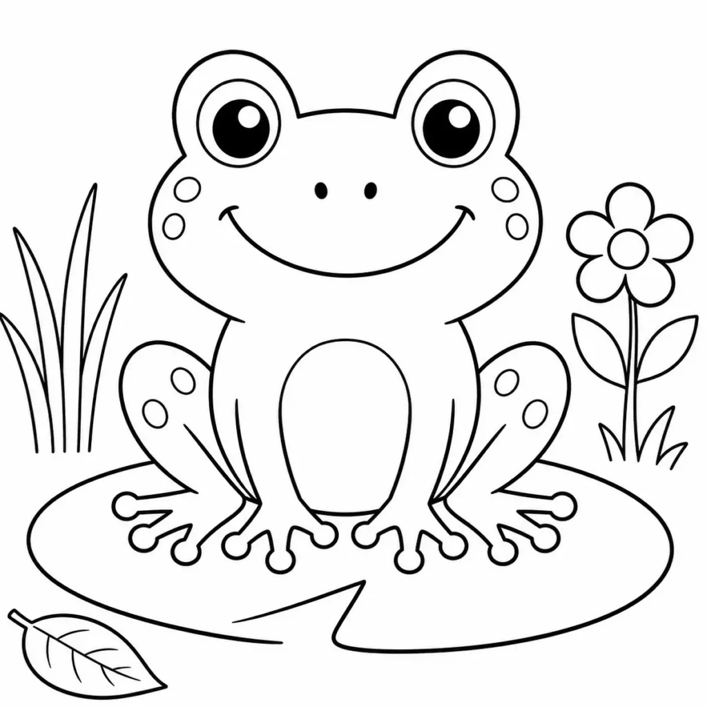 Frog coloring page
