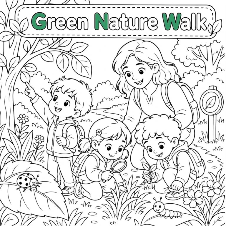 Color Green Preschool Activities for Fun Learning and Coloring – printable coloring page 3