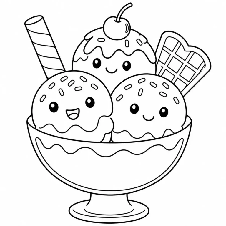 Ice Cream Coloring Pages