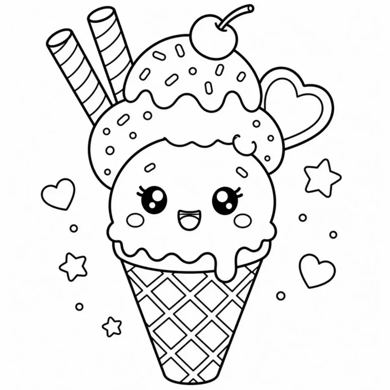 Ice Cream Coloring Pages