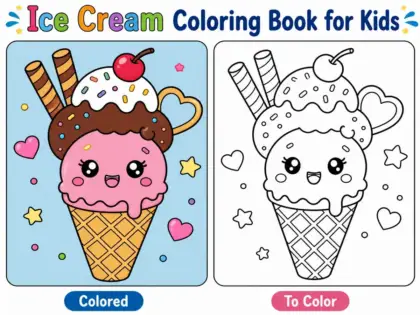 ice cream coloring pages​