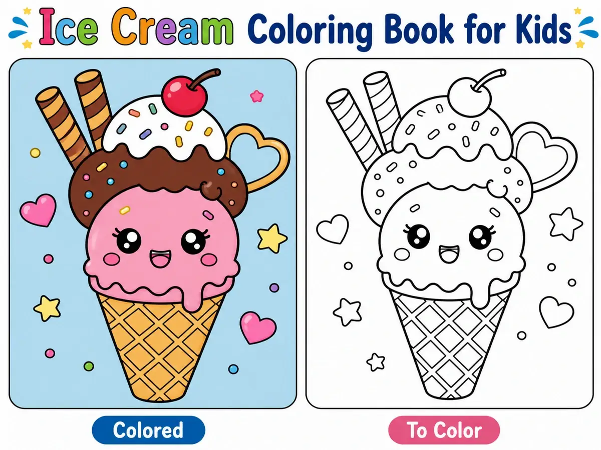 ice cream coloring pages​