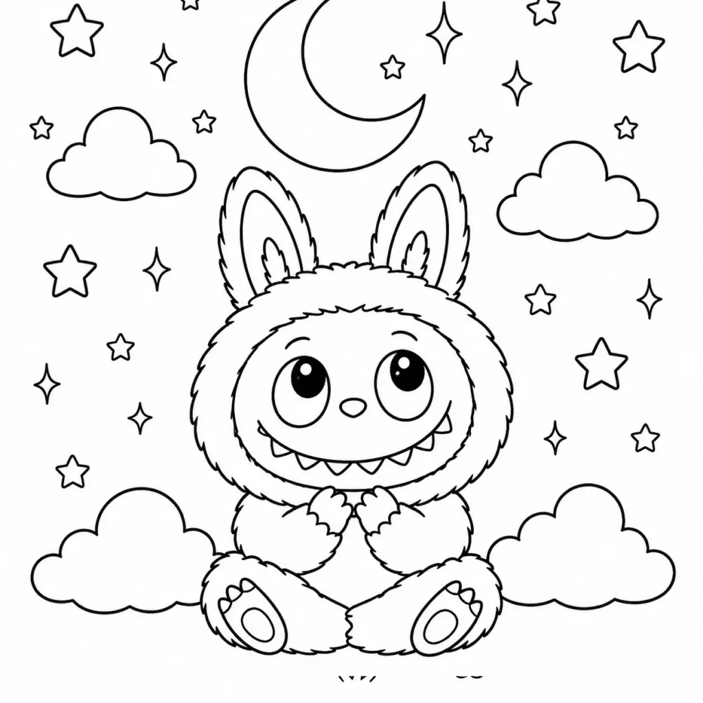 Labubu Coloring Page